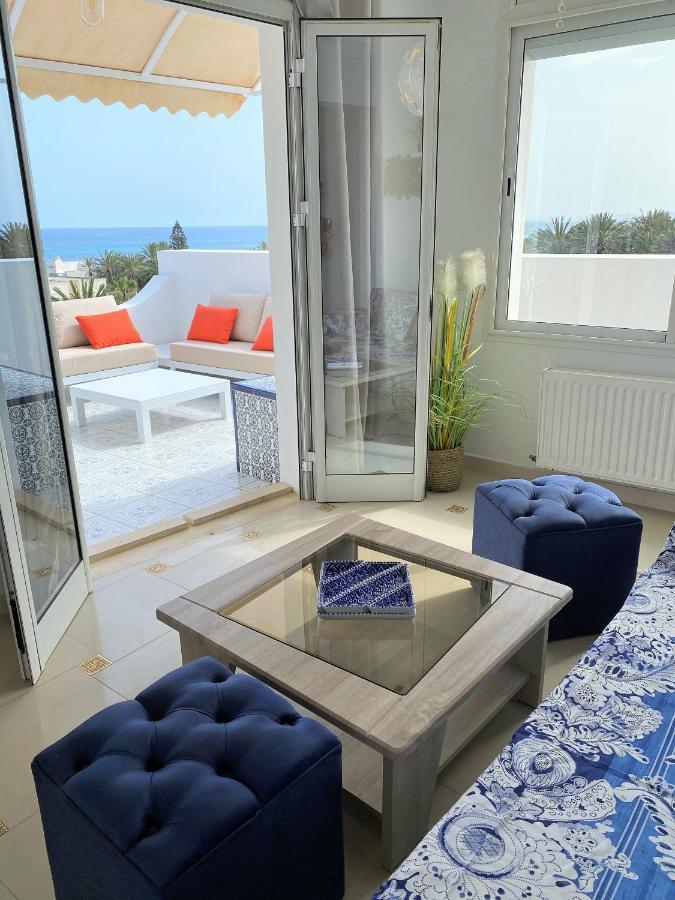 Roof Top Pied Dans L'Eau Panoramic View, 80 Meters From Seaside Hammamet Esterno foto